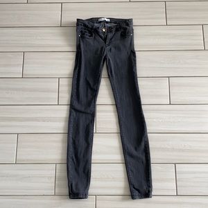 Zara TRF Gray Mid Rise Skinny Jeans